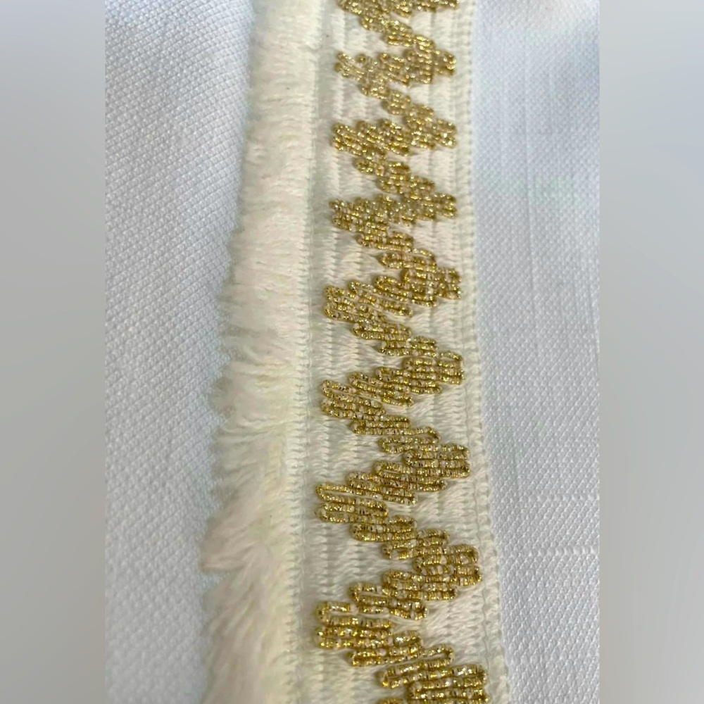 Jazmin Chebar Off White Dress with Gold Accent Women's Dress | Sz 2 - Picture 6 of 6